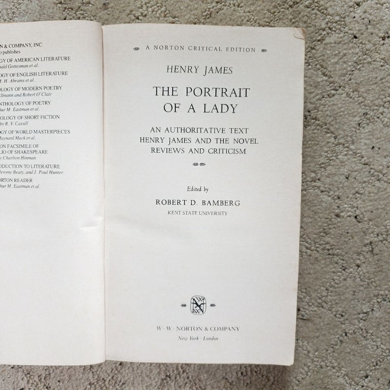 The Portrait of a Lady (Norton Critical Edition, 1975)