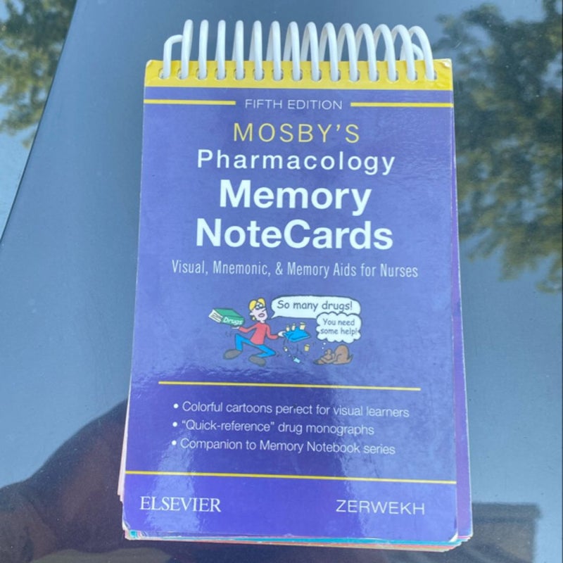 Mosby's Pharmacology Memory NoteCards