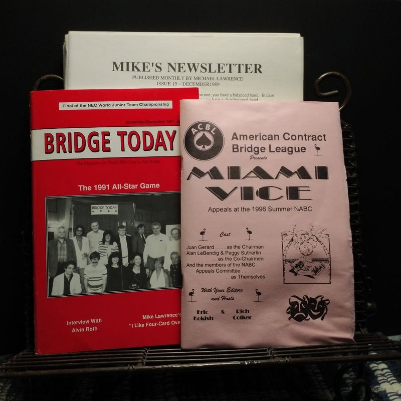 Bundle -American Contract Bridge League (Miami Vice) Bridge Today and Mikes Newsletter
