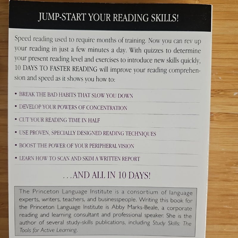 10 Days to Faster Reading