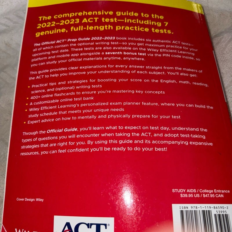 The Official ACT Prep Guide 2022-2023, (Book + Online Course)