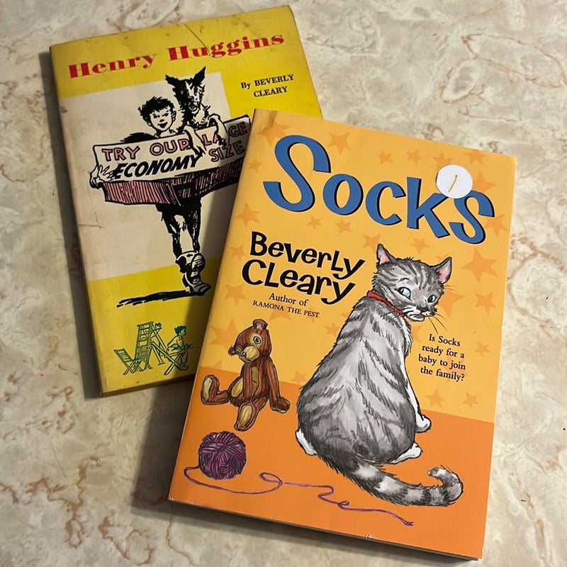 Socks and Henry Huggins bundle of 2 books 