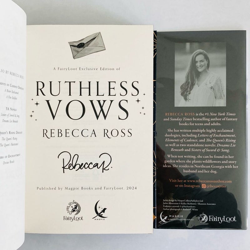 Ruthless Vows by Rebecca Ross Fairyloot Exclusive - NEAR MINT