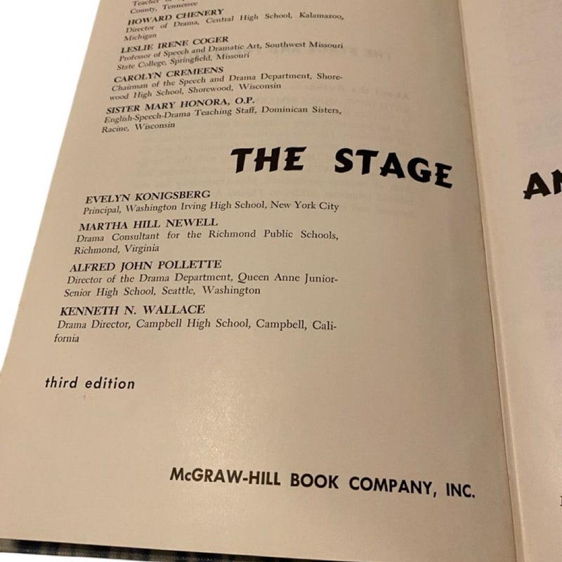 The Stage And The School Hardcover Book 1960