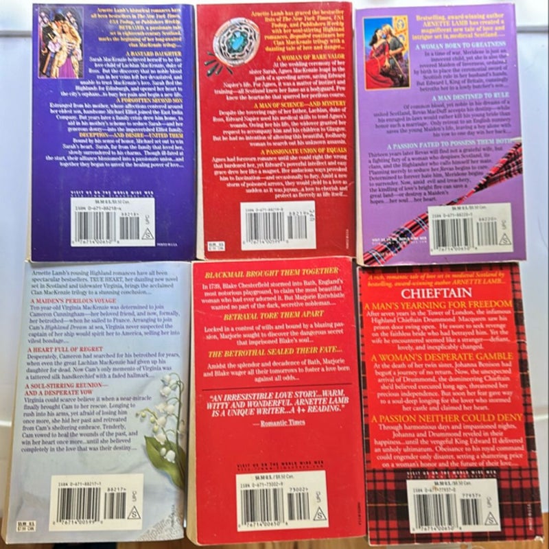 Lot of 6 Annette Lamb paperback books 