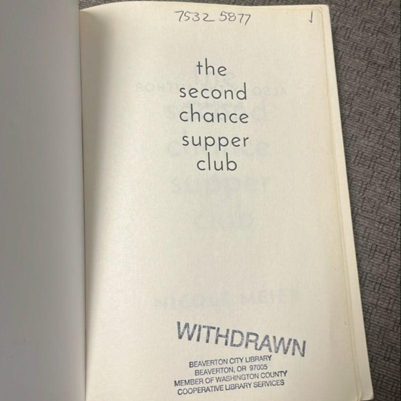 The Second Chance Supper Club