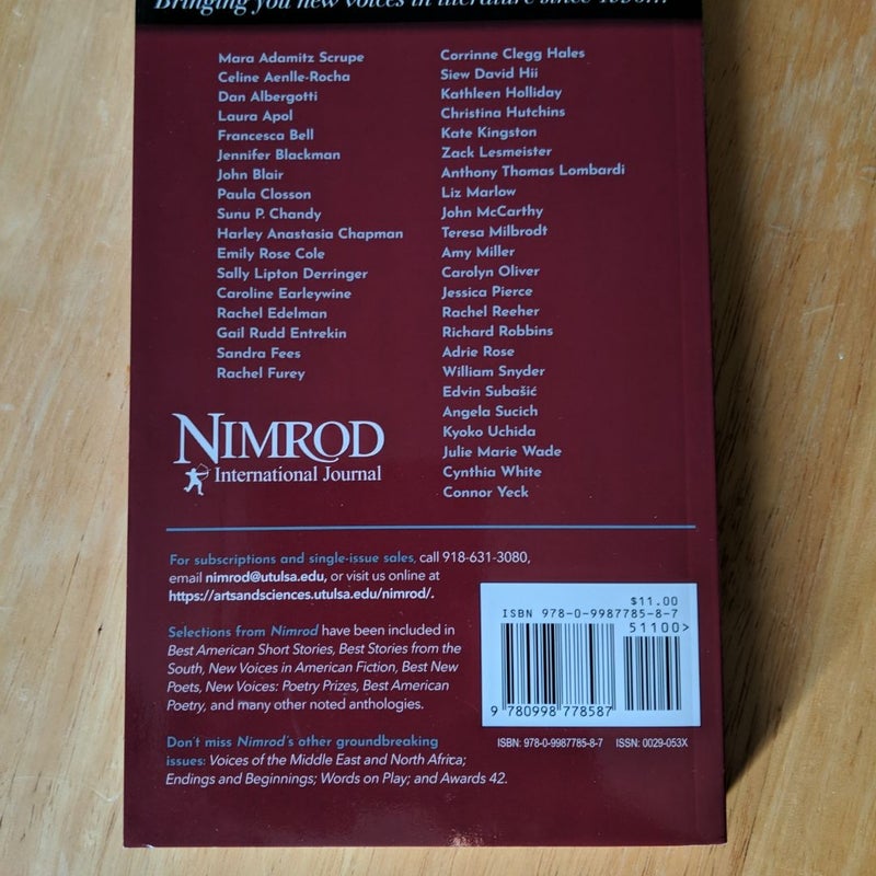 Nimrod International Journal Awards 43 Vol. 65 No. 1