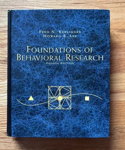 Foundations of Behavioral Research