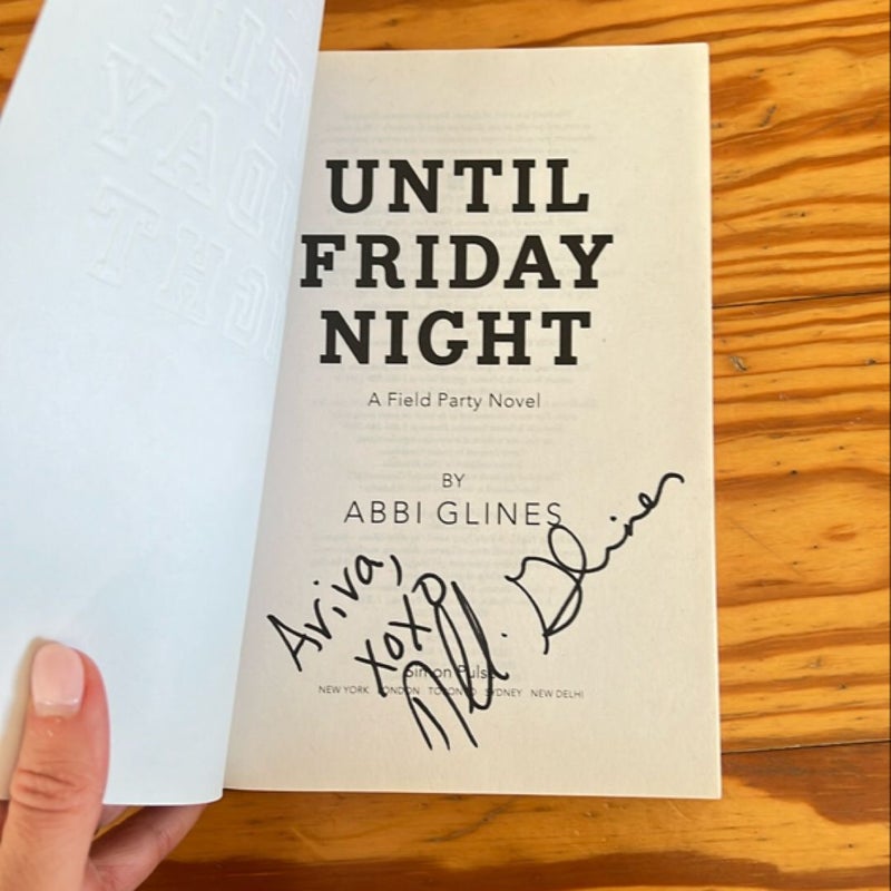 Until Friday Night (signed by author) 