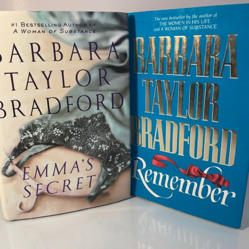 2 Barbara Taylor Bradford Romance/Drama Novels in Hardcover - Shipping Included