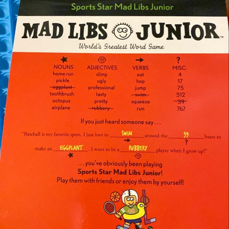 Sports Star Mad Libs Junior