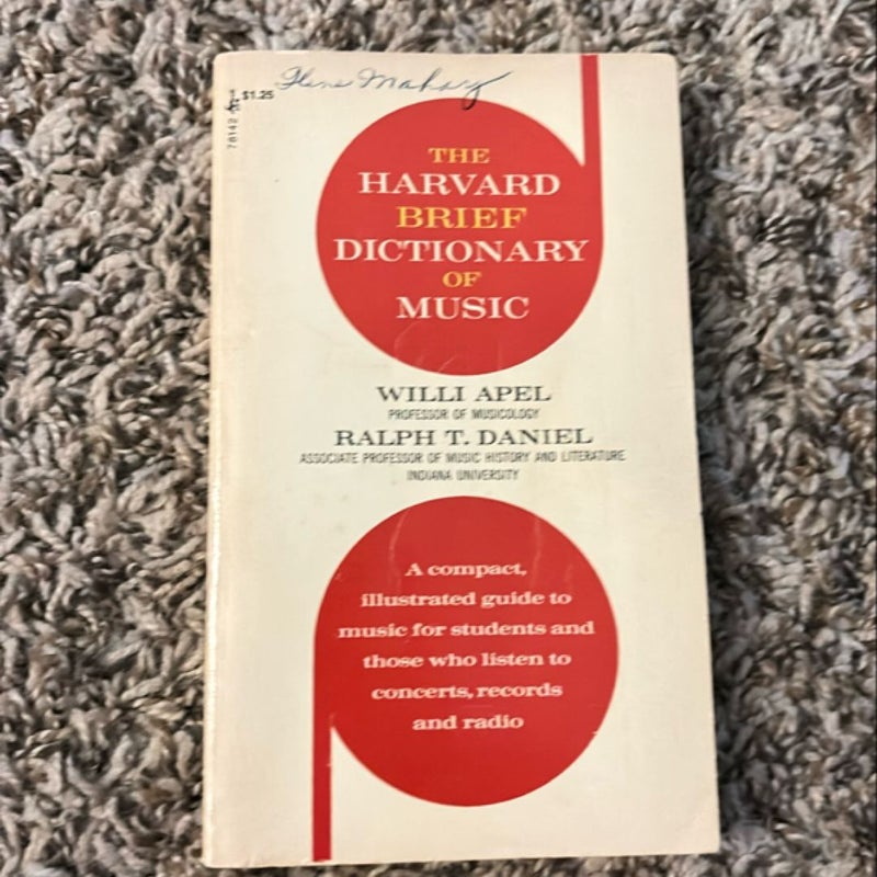 The Harvard Brief Dictionary of Music