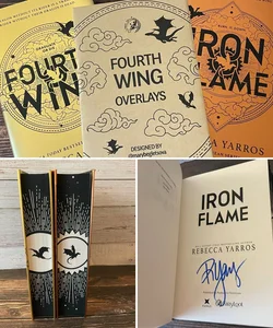 Fairyloot Fourth Wing Reprint Iron Flame Signed & Overlays