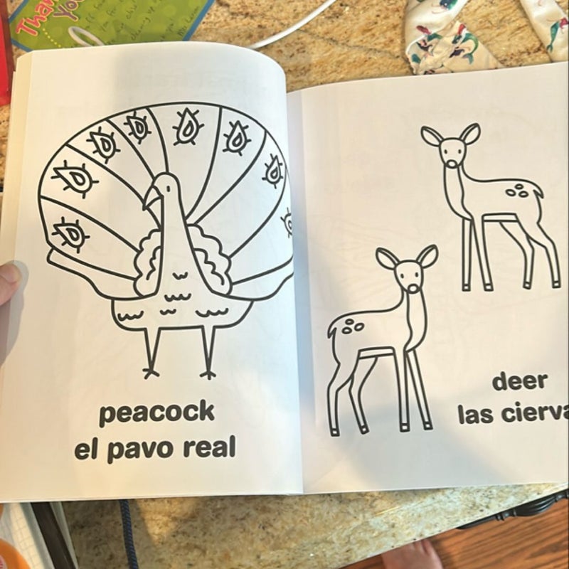 My First Big Book of Bilingual Coloring Animals: Spanish