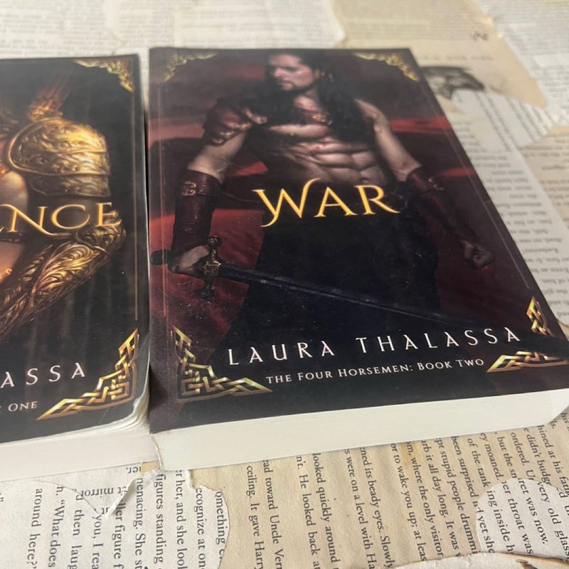 The Four Horsemen by Laura Thalassa OOP indie pestilence and war books 1-2