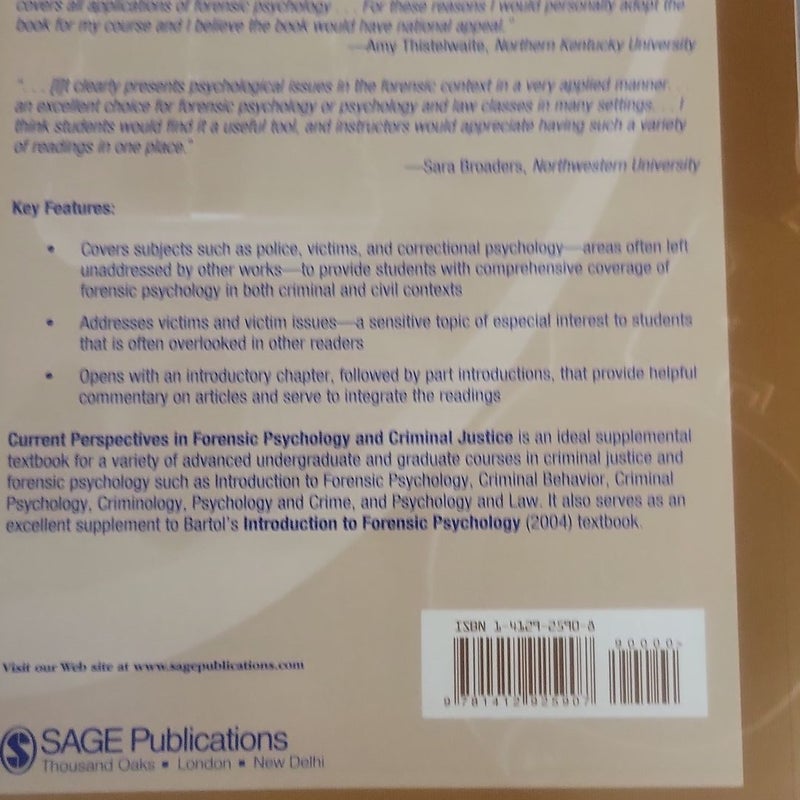 Current Perspectives in Forensic Psychology and Criminal Justice