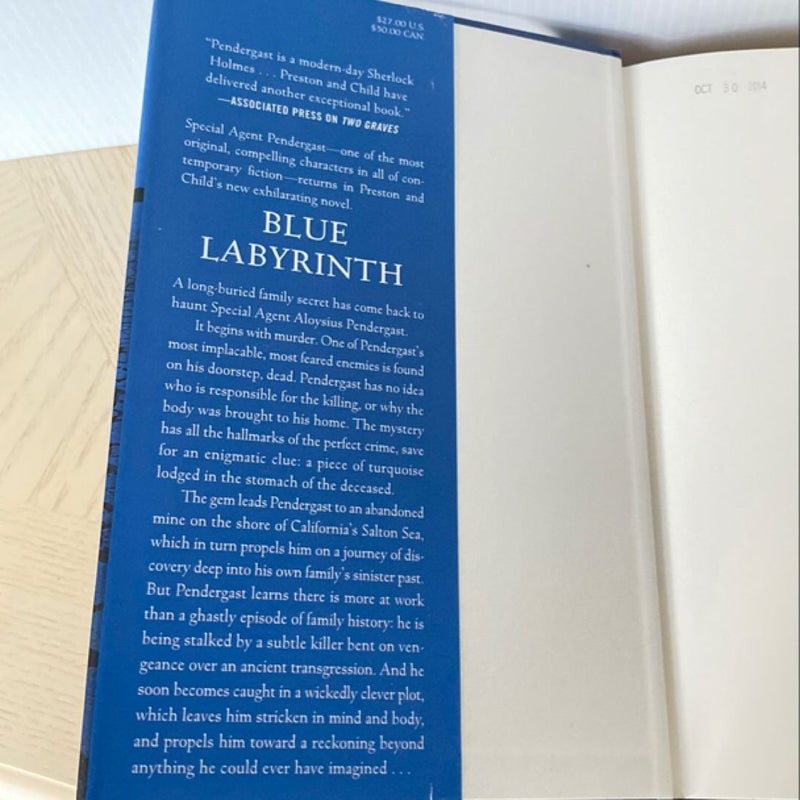 Blue Labyrinth - Hardcover First Edition 