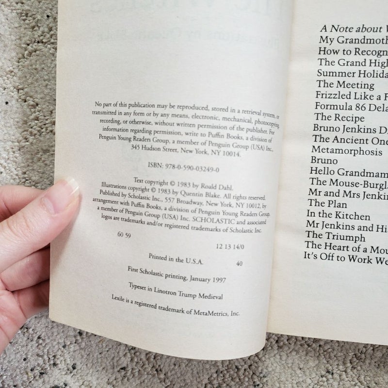 The Witches (Scholastic Books Edition, 1997)