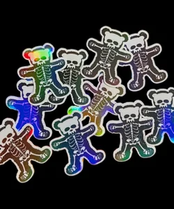 Micro Skelly Bears Sticker Set