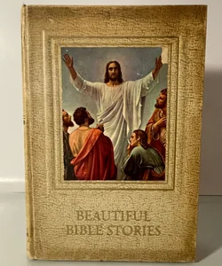 Vintage 1948 Beautiful Bible Stories Hardcover  with Full-Color Paintings