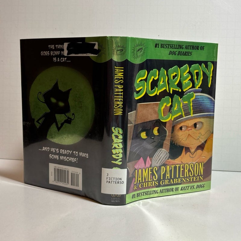 Scaredy Cat by James Patterson & Chris Grabenstein, ex library 1st ed, 1st print