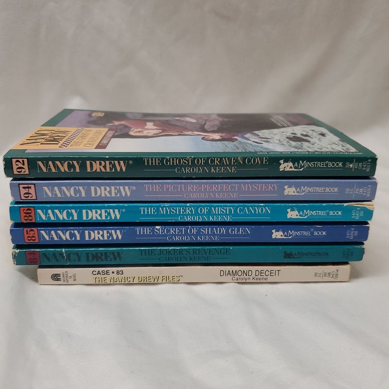 Vintage Nancy Drew six book bundle 