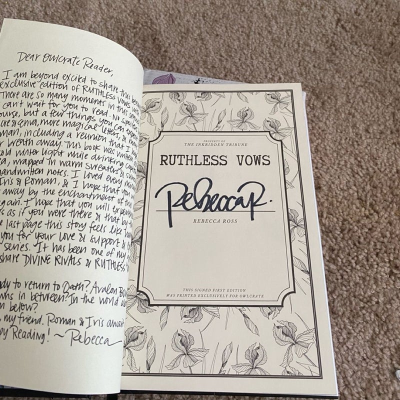 Divine Rivals & Ruthless Vows Owlcrate