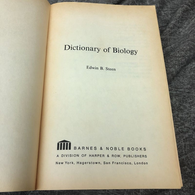 Dictionary of Biology