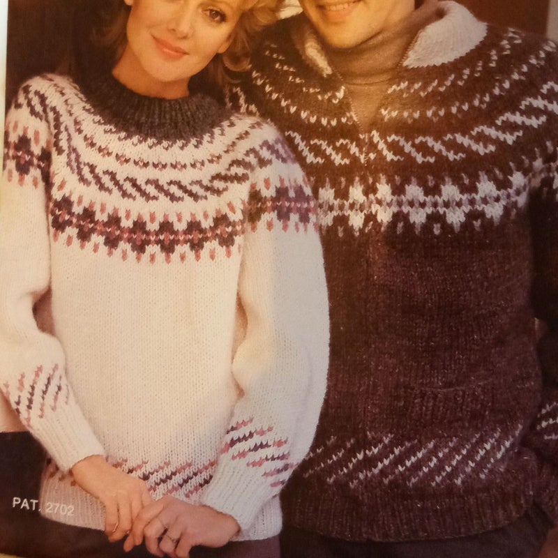 Elenka His and Hers Icelandic Style Sweaters & Cardigan Knitting 
