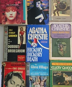 Mystery paperbacks lot 6 vintage Best Detectives Fiction 