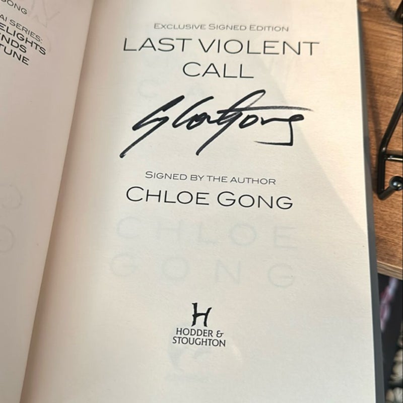 Last Violent Call -Signed Waterstones Edition