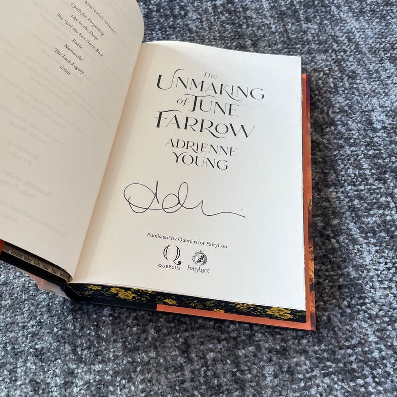 The Unmaking of June Farrow Fairyloot SIGNED Special Edition 