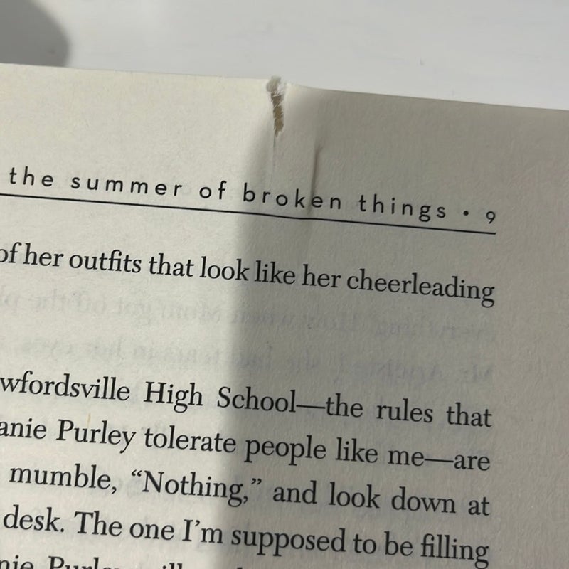 The Summer of Broken Things