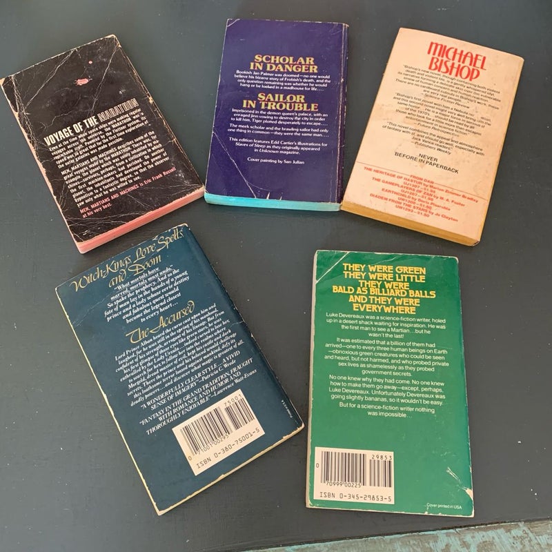 Vintage Sci-Fi & Fantasy Paperback 5-Book Bundle