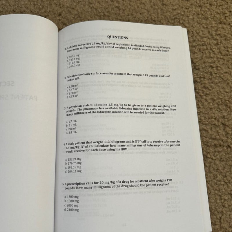 Pharmacy Calculation Workbook