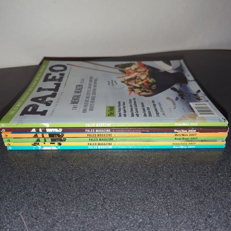 Set of 6 Paleo Magazines