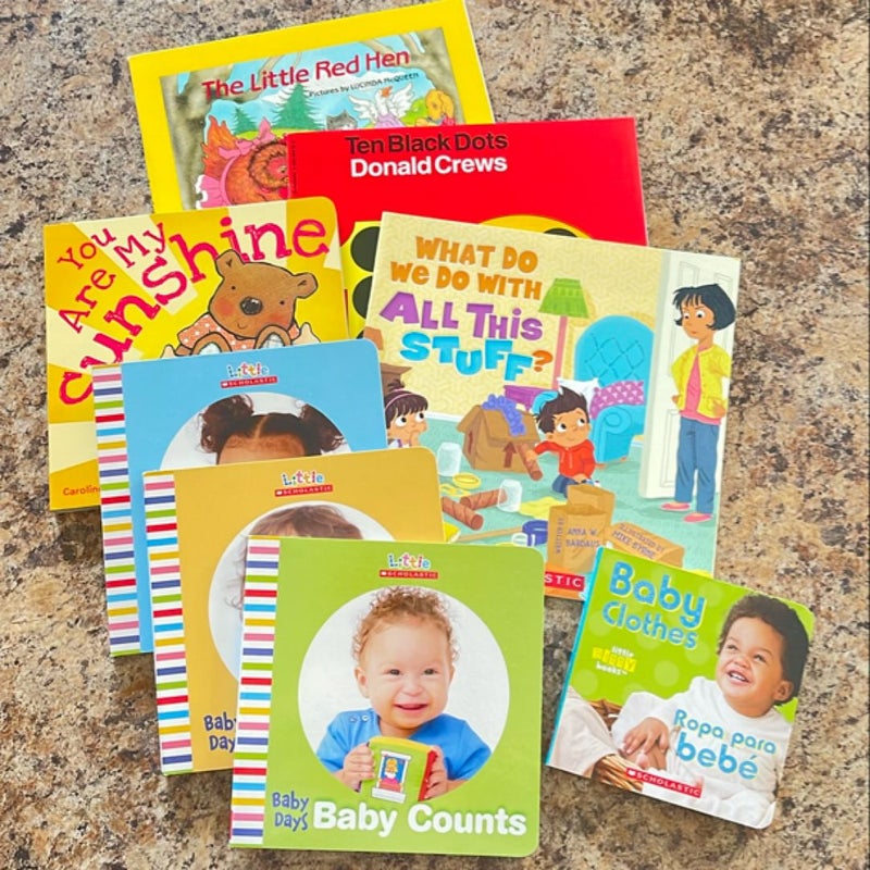 Bundle of 8 Baby and Toddler Books