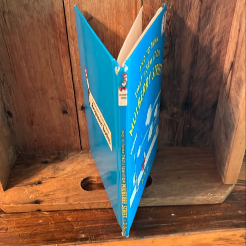 And To Think That I Saw It On Mulberry Street, Dr. Seuss Book Club Edition 1964