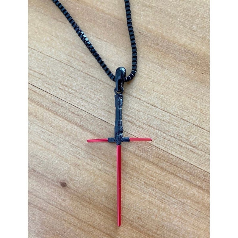 Official Star Wars Kylo Ren Lightsaber Necklace