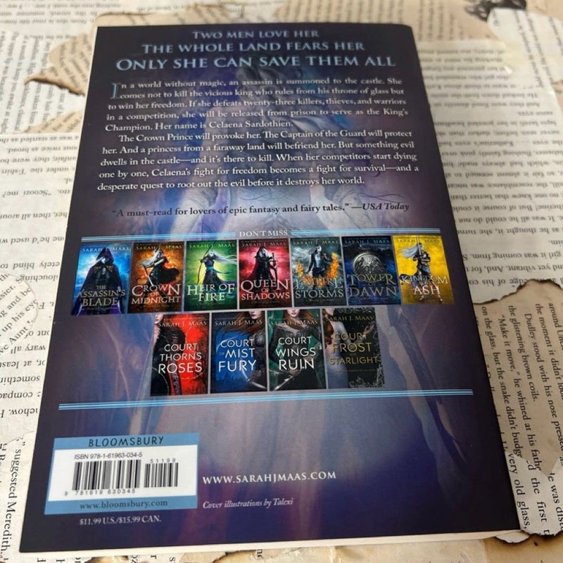 OOP Throne  of glass paperback original cover