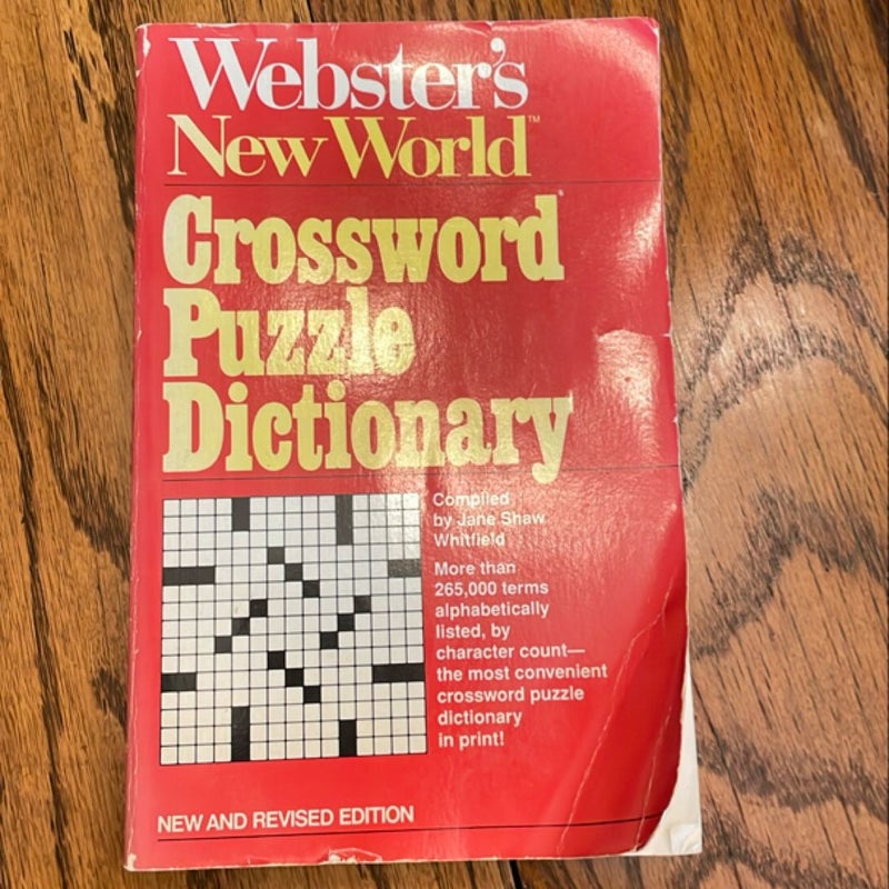 Webster's New World Crossword Puzzle Dictionary