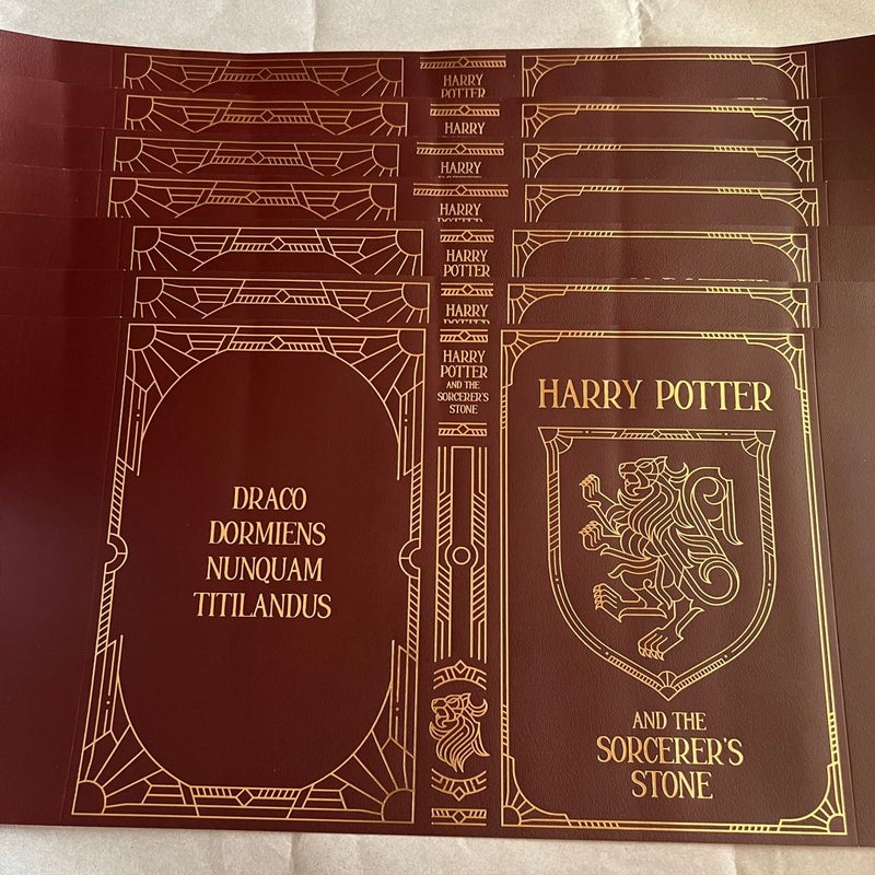 Harry Potter Gryffindor dust jackets