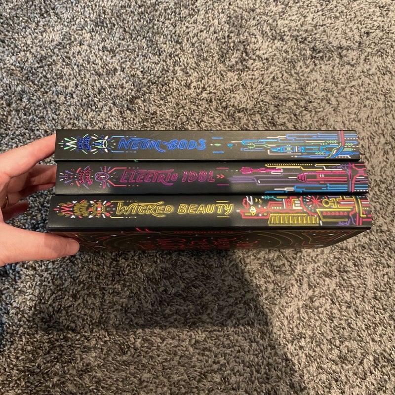 Neon Gods & Electric Idol & Wicked Beauty Bookish Box Editions Signed