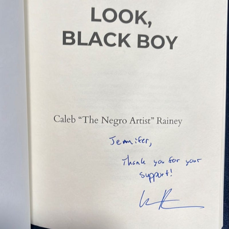 Look, Black Boy (signed copy)