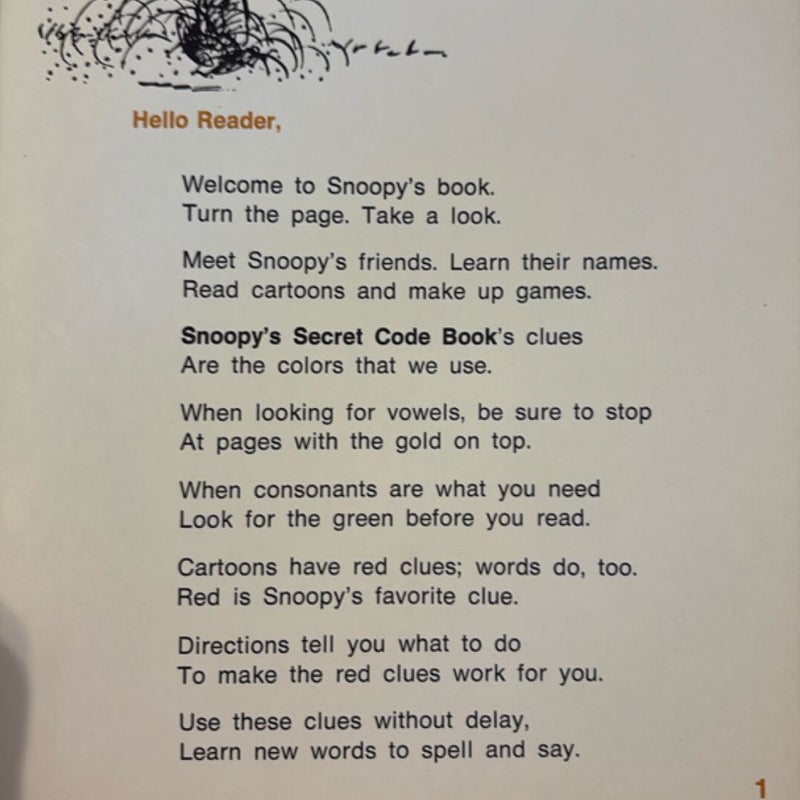 Snoopy’s Secret Code Book  (1617)