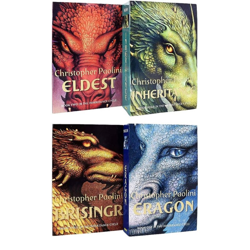 4 Book Set of Christopher Paolini - Inheritance, Eldest, Eragon, Brisingr