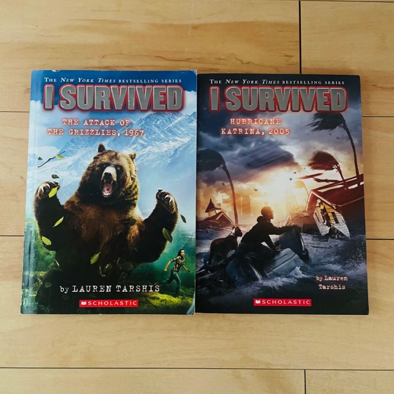 I Survived Bundle-Lot of 5; Hurricane Katrina, Attack of the Grizzlies, Galveston Hurricane, Children’s Blizzard, D-Day