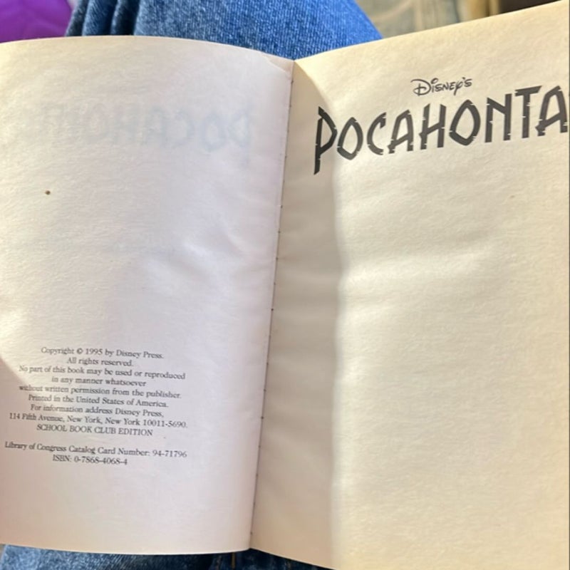 Pocahontas Jr Novel