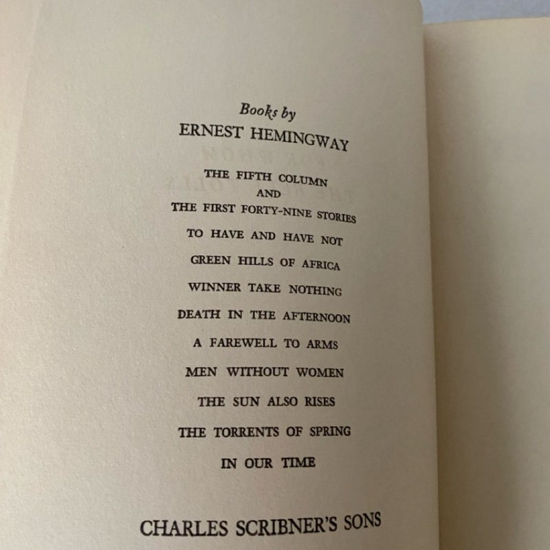 FOR WHOM THE BELL TOLLS - First Edition 1940 