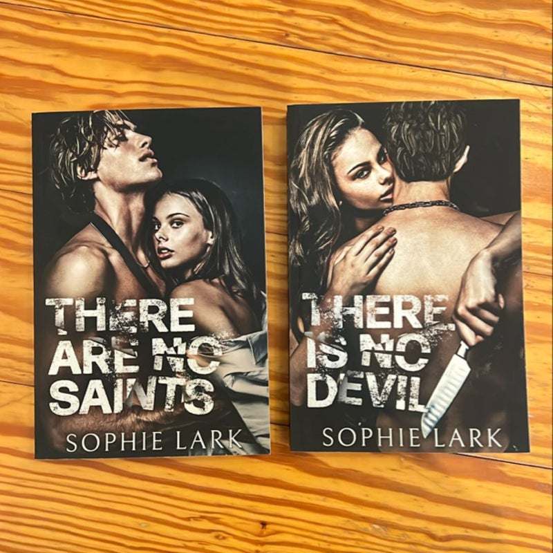 There Are No Saints / There Is No Devil by Sophie Lark Sinners Duet OOP Covers 